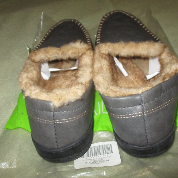 NWT Ultraideas Moccasins Slippers Memory Foam Mens Sz 10 Christmas Present - Picture 5 of 9